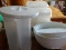 (FOY) RUBBERMAID LOT; INCLUDES STORAGE CONTAINERS AND LIDS, 2 CEREAL CONTAINERS, AND ONE BATTERY