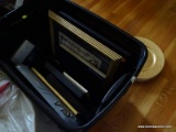 (DR) MYSTERY BOX LOT OF PICTURE FRAMES AND FRAMED DECOR; ASSORTED SIZES. TUB INCLUDED. SEE WHAT