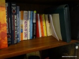 (OFF) SHELF LOT; ITEMS LOCATED ON SHELF INCLUDING SEVERAL MEDICAL TEXTS AND HARDBACK
