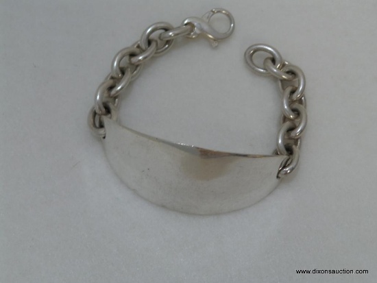 .925 VERY HEAVY BRACELET, MARKED .925 ON THE CLASP. TOTAL WEIGHT 58 GRAMS.