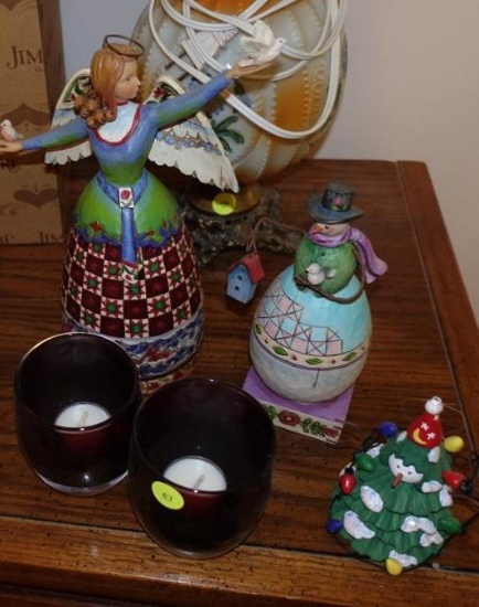 (BR3) HOLIDAY THEMED LOT: TOM AND JERRY (NOT THE MOUSE AND CAT) EGG NOG BOWL WITH MATCHING CUPS, JIM