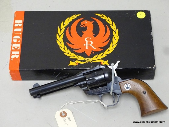 STURM RUGER SINGLE-SIX .22 CALIBER REVOLVER. 4 5/8" BARREL, EXTRA CYLINDER, INSTRUCTIONS AND PARTS