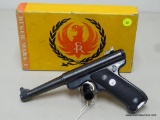 STURM RUGER MKI .22 CALIBER PISTOL WITH ADJUSTABLE REAR SIGHT, ORIGINAL BOX AND INSTRUCTIONS. S/N