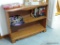 (BR2) 2-SHELF WOODEN BOOKCASE; BRACKET FEET. IDEAL WHERE SPACE IS A PREMIUM BUT YOU DON'T WANT TO