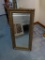 (BR2) LONG RECTANGULAR MIRROR WITH GOLD-TONE TRIM; EXCELLENT CONDITION, MEASURES 17