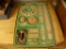 (K) VINTAGE WOODEN CLOCK KIT; COMPLETE WITH ALL ORIGINAL PARTS IN CUSHIONED BOX WITH INSTRUCTION