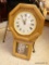 (K) DANIEL DAKOTA WESTMINSTER CHIME QUARTZ WALL CLOCK; WOODEN BODY WITH OCTAGONAL TOP AND SQUARE