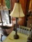 (GAR) TALL SHELL PATTERNED LAMP WITH SHADE AND FINIAL: 33? TALL