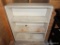 (GAR) WHITE PAINTED 3 SHELF SHELVING UNIT: 30.5? X 9.5? X 36?