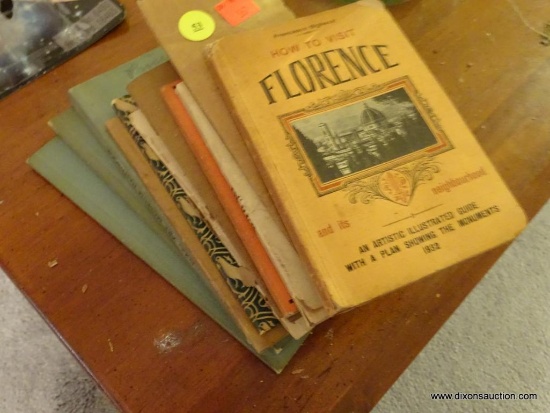 (LR) VINTAGE BOOK LOT; MOST ARE FROM 1930'S. ALL ARE PAPERBACKS ON TOPICS SUCH AS TRAVEL AND