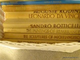 (MBR) BOX LOT OF BOOKS; MANY ABOUT ART OR ARTISTS. INCLUDES WHITE WICKER BASKET AND CONTENTS LOCATED