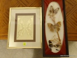(MBR) GOLD FOIL BUTTERFLY WALL DECOR; DOUBLE MATTED AND FRAMED. BEAUTIFUL GOLD TONES THROUGHOUT.