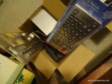 (MBR) BOX LOT OF TREASURES, SUCH AS OVERSIZED REMOTE CONTROL, CLOSET HANGING KIT, SHOE BRUSH,