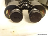 (BR3) BINOCULARS IN BLACK CASE; SET OF FOCAL QUICK FOCUS BINOCULARS. 8X40 WIDE ANGLE WITH FULLY