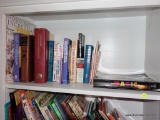 (LR) BOOKSHELF LOT; INCLUDES DICTIONARIES AND REFERENCE BOOKS, A GIANT CROSS-SECTION POP-UP BOOK, AN