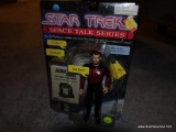 (LR) STAR TREK ACTION FIGURE FROM THE SPACE TALK SERIES ?COMMANDER WILLIAM RIKER?. BRAND NEW IN THE