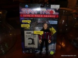 (LR) STAR TREK ACTION FIGURE FROM THE SPACE TALK SERIES ?CAPTAIN JEAN-LUC PICARD?. BRAND NEW IN THE