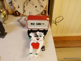 (K) RED RETRO CLOCK LOT; INCLUDES ELECTRIC RECTANGULAR CLOCK WITH RED CASE AND WHITE FACE MEASURING