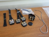 (SUN) BAG LOT OF ASSORTED DICK TRACY WATCHES; 4-5 WATCHES OF DIFFERENT SIZES, SOME WITH ORIGINAL