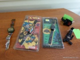 (SUN) SUPERHEROES WATCH LOT; NOVELTY WATCHES FROM CHARACTERS SUCH AS BATMAN, X-MEN, JURASSIC PARK,