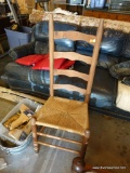 (GAR) RUSHBOTTOM LADDERBACK SIDE CHAIR: 17? X 17? X 44?