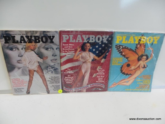 (S1) PLAYBOY MAGAZINES FROM 1976; THIS LOT FEATURES A SUMMER'S WORTH OF ENTERTAINMENT FROM THE JUNE,