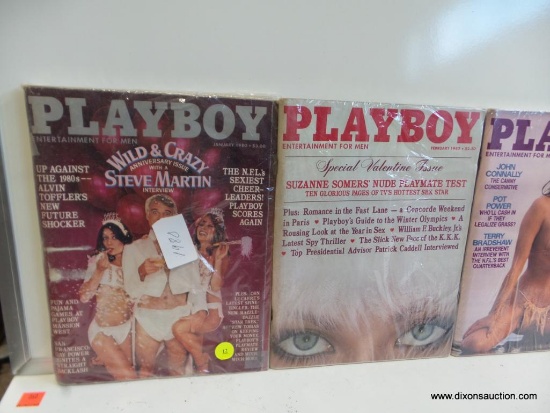 (S1) PLAYBOY MAGAZINES FROM 1980; FULL YEAR IN THIS LOT--- 12 ISSUES FROM JANUARY TO DECEMBER!