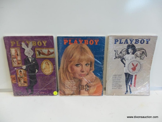 (S1) PLAYBOY MAGAZINES FROM 1968; ISSUES IN THIS LOT ARE JANUARY, SEPTEMBER, AND NOVEMBER. THESE