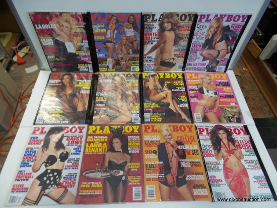 (S2) PLAYBOY MAGAZINES FROM 2011; A FULL YEAR OF QUALITY "ENTERTAINMENT FOR MEN", FROM JANUARY TO