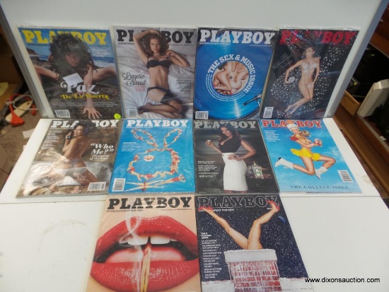 (S4) PLAYBOY MAGAZINES FROM 2013; A FULL YEAR'S WORTH OF QUALITY ADULT "ENTERTAINMENT FOR MEN" (TWO