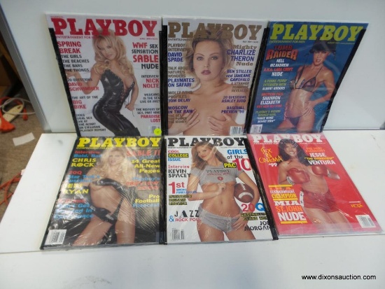 (S5) PLAYBOY MAGAZINES FROM 1999; SIX TOTAL ISSUES IN THIS LOT FEATURING APRIL, MAY, AUGUST,