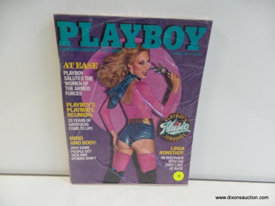 (S5) PLAYBOY MAGAZINE, SINGLE ISSUE FROM APRIL 1980. FEATURES AN INTERVIEW WITH LINDA RONSTADT, A