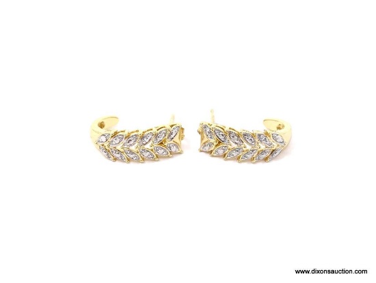 .925 STERLING SILVER LADIES DIAMOND ACCENT EARRINGS
