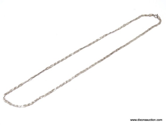 .925 STERLING SILVER LADIES 20" 3 STRAND WEAVE NECKLACE