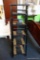 (R2) BLACK BAMBOO LADDER-STYLE SHELF; 6 SHELVES, HAS NATURAL BAMBOO TRIM, INCREDIBLY COMPLEMENTARY