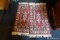 (R5) PAIR OF RUGS; RED IN COLOR, ORIENTAL STYLE, SYNTHETIC BLEND, OFF WHITE FRINGE, MEASURES 2 FT X