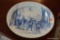(R1) STAFFORDSHIRE ENGLAND BROWNFIELD AND SON PLATTER; MEDIEVAL PATTERN, RICH COBALT BLUE PAINTED ON