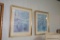 (WALL) PAIR OF MATTED AND FRAMED JOHN POWELL FLORAL PRINTS; IMAGES OF PASTEL FLOWERS IN ORNATE