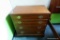 (R1) HENKEL HARRIS 4 DRAWER BACHELOR'S CHEST; MADE FROM SOLID WILD BLACK CHERRY, THIS 4-DRAWER