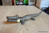 (R3) BRASS ALLIGATOR NUTCRACKER; SIGNED NESTOR AND MADE IN ENGLAND, HAS HINGED JAWS, JUST LIFT THE