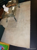 (R4) HANDMADE AREA RUG BY NOURISON; FROM THE MANOR COLLECTION COMES THIS CREAM-COLORED CONTEMPORARY