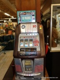 (R4) MILLS BELL-O-MATIC VINTAGE $20 SLOT MACHINE; ALL ORIGINAL PARTS AND IN GREAT UNRESTORED