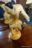 (R5) VINTAGE MIME STATUE; DEPICTS 2 FIGURES, ONE HOPPING OVER BACK OF THE OTHER. THIS WHIMSICAL