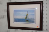 (WALL) FRAMED AND MATTED PRINT; 