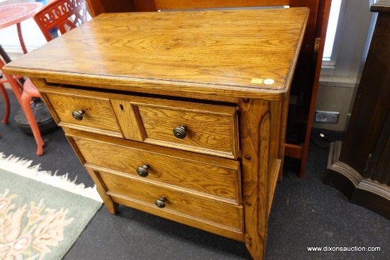 (WIN) THOMASVILLE 3 DRAWER CHEST; NICE STURDY BEDSIDE CHEST WITH LOVELY MISSION STYLE. IN GREAT