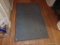 (HALL) BLUE AREA RUG; SMALL BLUE AREA RUG WITH MULTIPLE STAINS. 59.5 IN X 39.5 IN