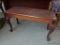 (BAS1) PIANO BENCH; HINGED LID, 4 CABRIOLE STYLE LEGS, MEASURES 33 IN X 13 IN X 20 IN, IN EXCELLENT