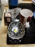(KIT) WHITE WITH COBALT BLUE KITCHENWARE; INCLUDES 4 TOTAL PIECES, 2 OF WHICH ARE STAFFORDSHIRE