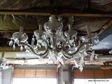 (GAR) VINTAGE CRYSTAL HANGING CHANDELIER; EACH HAS APPROXIMATELY 70 DANGLING TEARDROP SHAPED