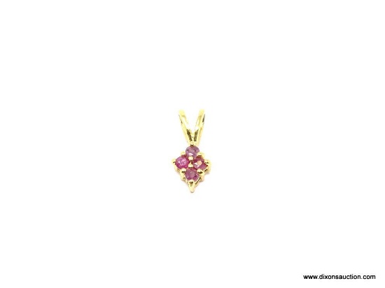 .925 STERLING SILVER 1/4 CT. RUBY PENDANT.